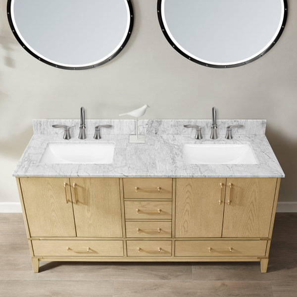 PROOX 60 Inch Vanity Top Carrara Marble White Top Wayfair
